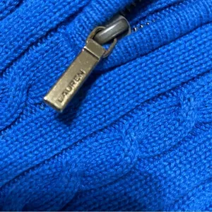 Vintage Y2K Ralph Lauren Gold Emblem Mockneck cable Knit Sweater size L thumbnail 6