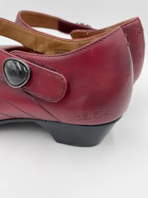 Taos Samba Mary Jane Shoes Women's Size 7 Deep Burgundy Red Low Heel Closed Toe thumbnail 9