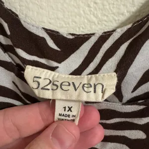 52Seven Brown and White Zebra Print dress thumbnail 2