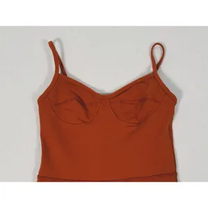 Aritzia Wilfred Free Bustier Romper Playsuit Womens S Rust Orange Pilates Yoga thumbnail 6