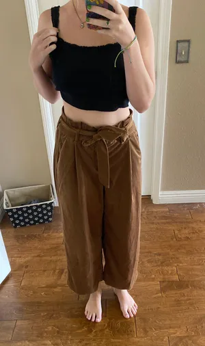 VERO MODA Brown Corduroy Pants thumbnail 1