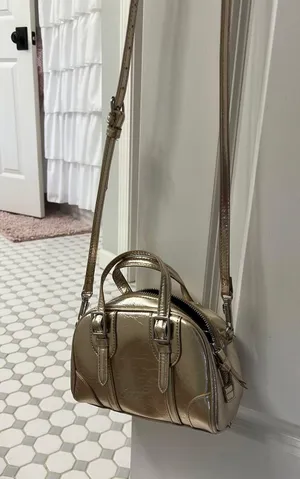 ZARA Buckled Gold Purse thumbnail 7