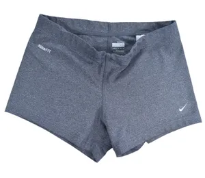 Nike FIT DRY Womens XS Gray Compression Spandex Athletic Volleyball Shorts thumbnail 1