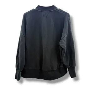 Madewell MWL Quarter Zip Sweatshirt Womens Small Black‎ Betterterry Mock Neck thumbnail 2