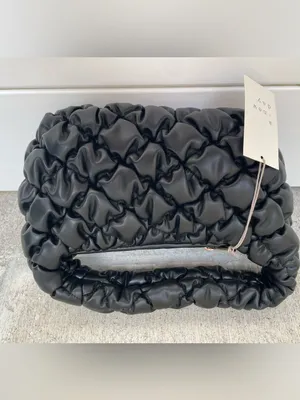 A New Day Black Quilted Bubble Handbag, New with Tags thumbnail 2
