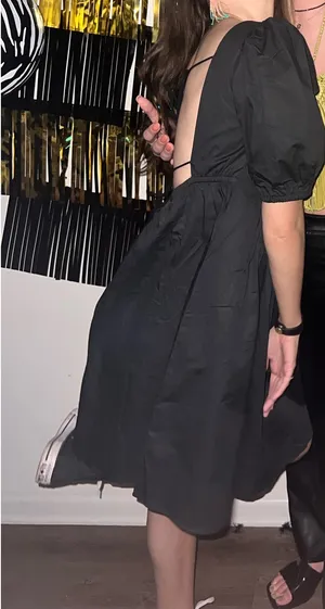 Amazon Backless puff sleeve dress thumbnail 1
