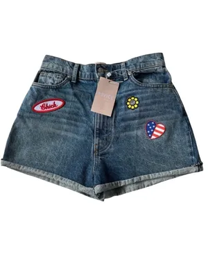 Revice Denim Flower Child Patchwork Shorts thumbnail 4