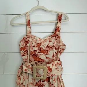 ASOS floral midi dress with belt thumbnail 3
