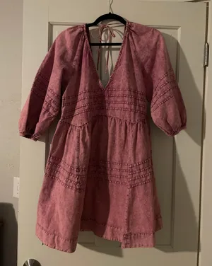 Free People Sweet Surrender Rose Denim Dress thumbnail 1
