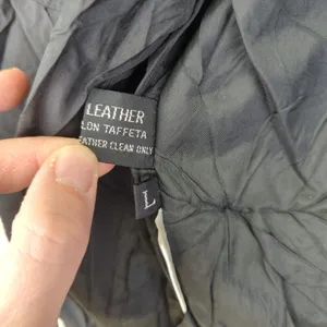 Winlit Women's Leather Jacket L Black Double Breasted‎ Vintage Made in Korea thumbnail 8