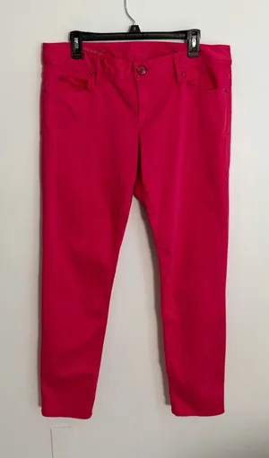 Lilly Pulitzer Worth Skinny Magenta pants size 14 thumbnail 1