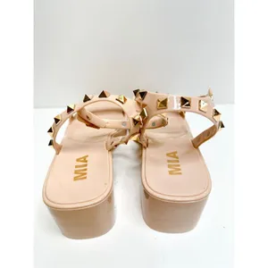 MIA Sandals Womens Size 6 Pink Studded Chunky‎ Heel Y2K thumbnail 6