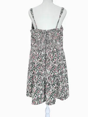 Abercrombie &‎ Fitch Square Neck Floral Mini Dress Sz L thumbnail 5