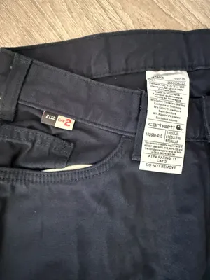 Carhartt Women's FR Rugged Flex Canvas Pant Original Fit Navy Size 6 Regular 102 thumbnail 2