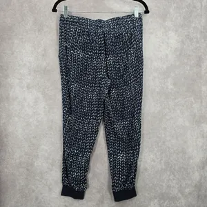 Ann‎ Taylor Loft Navy Blue Arrow Cropped Capri Pants Petite Medium thumbnail 2