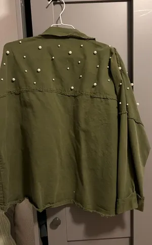 Army Green Pearl Jacket Size XL thumbnail 3