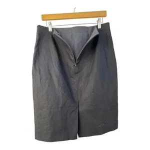 J.Crew Womens Size 6‎ Black Linen Blend Classic Pencil Skirt Lined​​ thumbnail 7