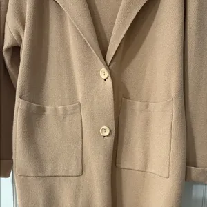 Women's Tan Belted Coat Size XL thumbnail 6