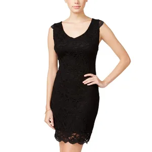 Jump Juniors Sleeveless Lace Bodycon Dress Black 5/6 thumbnail 7