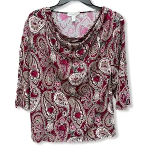 DressBarn Petite Paisley Top thumbnail 1