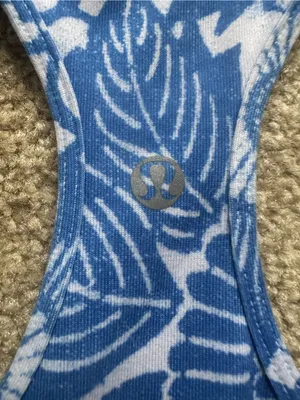 lululemon athletica Blue Floral Racerback Tank thumbnail 3