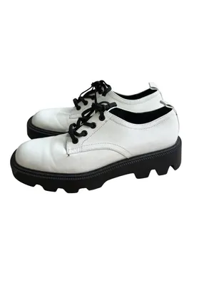ZARA White Laceup Platform Oxfords Size 38 / 7.5 thumbnail 2
