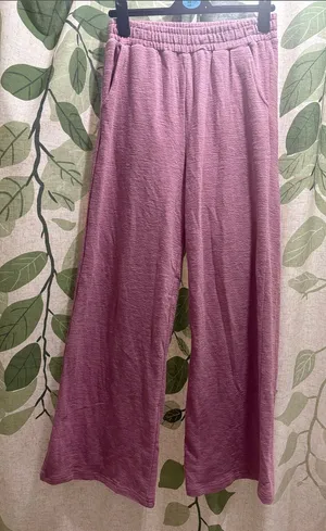 Zenana Outfitters Pink Textured Lounge Pants thumbnail 1