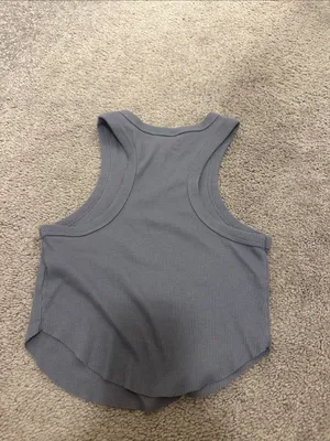 wild fable Gray Ribbed Tank Top thumbnail 2