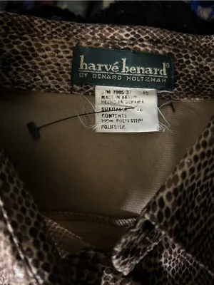Harve Benard Holrzman Vintage Womens Snake-Print Button Front Jacket thumbnail 9