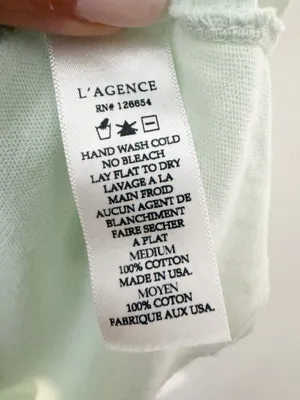 L’Agence Cory Cotton Scoopneck Tee Size Medium Honeydew Classic Basic Minimalist thumbnail 8