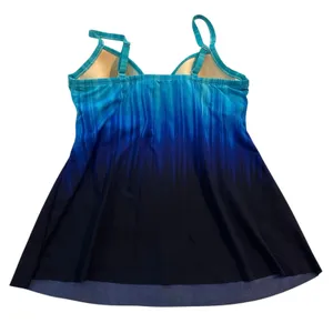 Miraclesuit Size US 8 Belle Trois Marra Tankini Top Gradient Blue Front Twist thumbnail 2