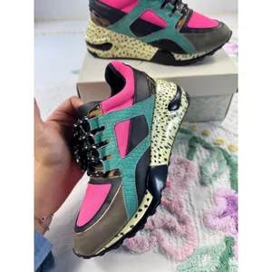 Steve Madden Women's Multi Color Block‎ Chunky Platform Fashion Sneakers 7 M thumbnail 2