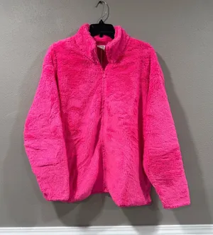 NWT VS PINK Soft Hot Pink Sweatshirt Full Zip thumbnail 1