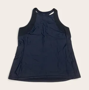 Athleta Navy Perforated Racerback Workout Tank Top Women's Large thumbnail 1