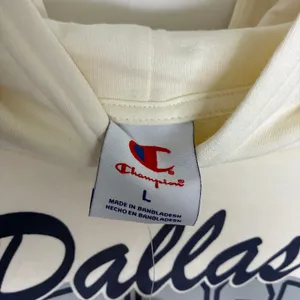 Champion NFL Dallas Cowboys Cream Sports Hoodie NWT Womens Large **Flaw thumbnail 5