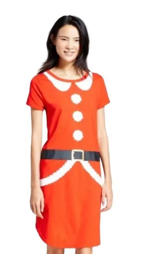 Wondershop Santa Nightgown / Christmas Pajamas in Red — Size: XS — Brand New! thumbnail 1