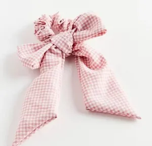 New Urban Outfitters Pink Gingham Bow Hair Scrunchie thumbnail 1