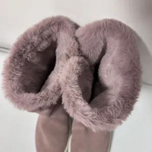 Skechers Boots Womens 6 Mauve On The Go City 2 Goga Mat Faux Fur Suede Snow thumbnail 4