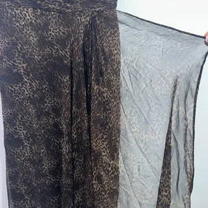 Rickie Freeman for Teri Jon chiffon animal print midi dress size 8 thumbnail 5