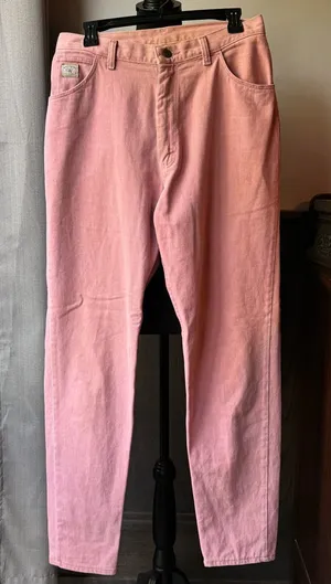 Wrangler vintage Women's Pink Denim Jeans Sz 12 34” inseam thumbnail 1