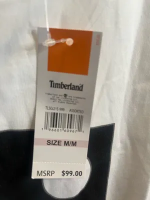 Timberland white tee with black mountain graphic and 'BEYOND THE TRAIL' text, size M #outdoor #hiking. #201 thumbnail 4