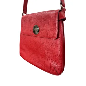 Kate Spade York Street Noel Double Vanessa Red Leather Shoulder Handbag OS thumbnail 3