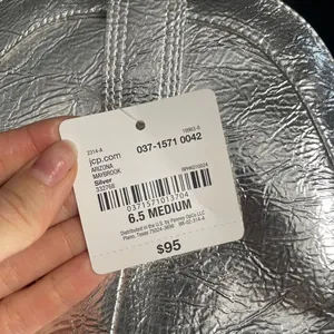 ARIZONA Silver Cowgirl Boots NWT 6.5‎ Pointed thumbnail 3
