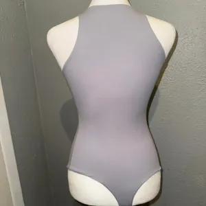 Skims‎ Fits Everybody High Neck Bodysuit, Size XS NWOT Gray thumbnail 2