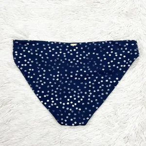 Roxy Printed Beach Classics Blue Indigo Polka Dot Side Strap Bikini Bottoms‎ XL thumbnail 5