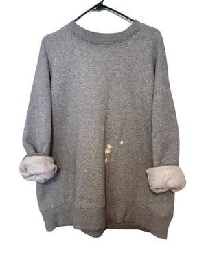 Everlane The ReTrack Oversized Crew Sweatshirt Size L Gray thumbnail 1
