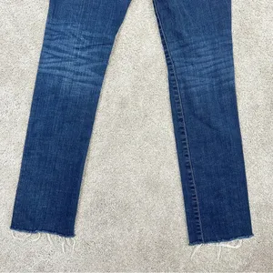 Abercrombie & Fitch The A&F Skinny Jeans Mid-Rise Distressed Raw Hem Size 28x35 thumbnail 7