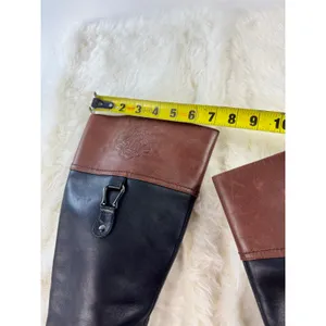 Blondo Aqua Protect Black Brown Leather Waterproof Riding Boots B1974-91 Size 8M thumbnail 4