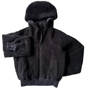 Lululemon Short Sweet and Sherpa Jacket Heathered Core Black Size XS Reversible thumbnail 3
