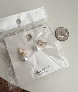 Gold Plated Pearl Earrings thumbnail 4